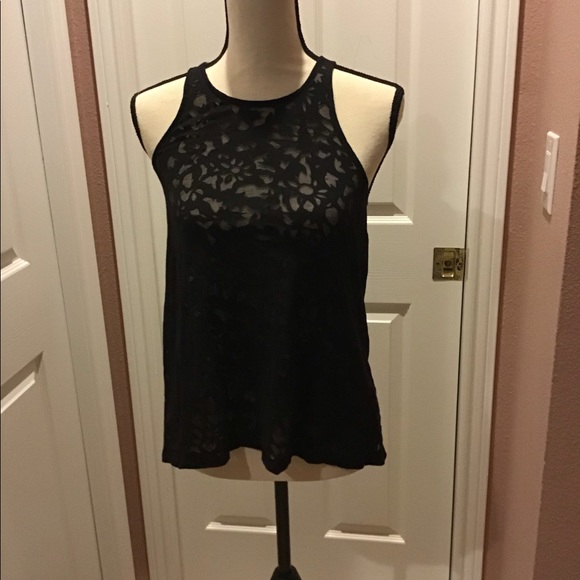 H&M Tops - H&M Black Lacy Tank Top